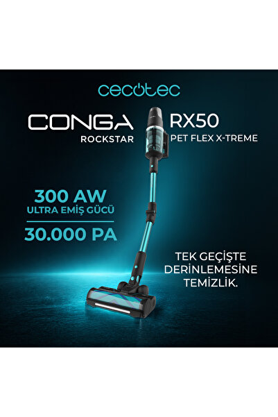 CECOTEC Conga Rockstar RX50 Pet Flex X-Treme Kablosuz Dikey Süpürge