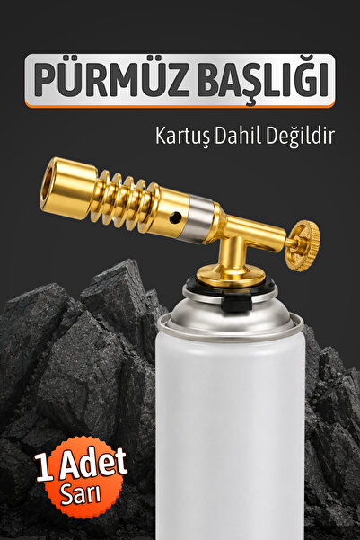 Badem10 MERT733 Sarı Renkli Metal Gaz Ayarlı Pürmüz Başlığı Kaliteli Erime Ya...