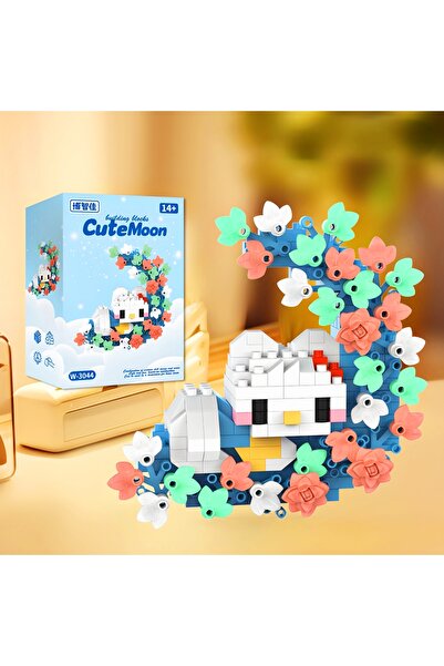 DEK BRICKS Hello Kitty Çiçekli Ay Tasarımlı Dekoratif Yapı Blok Seti