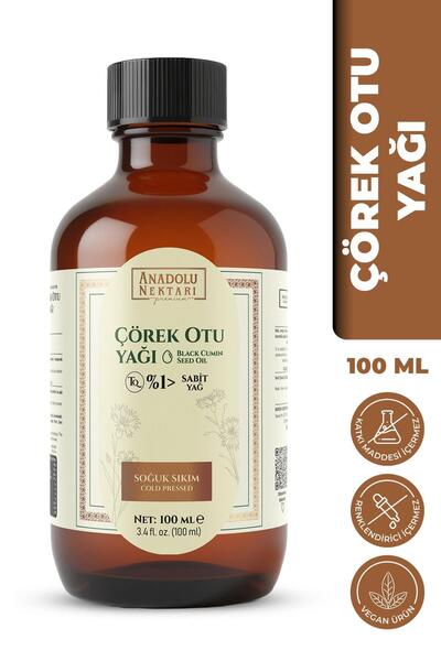 Anadolu Nektarı Çörek Otu Yağı 100 ml Yüksek Timokinonlu %100 Saf Doğal Soğuk...