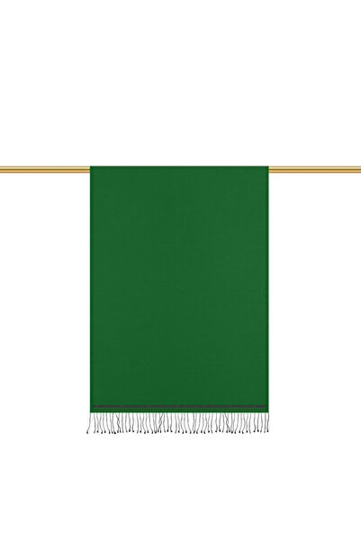 Bursa İpek Green Black Double-Sided Silk Shawl
