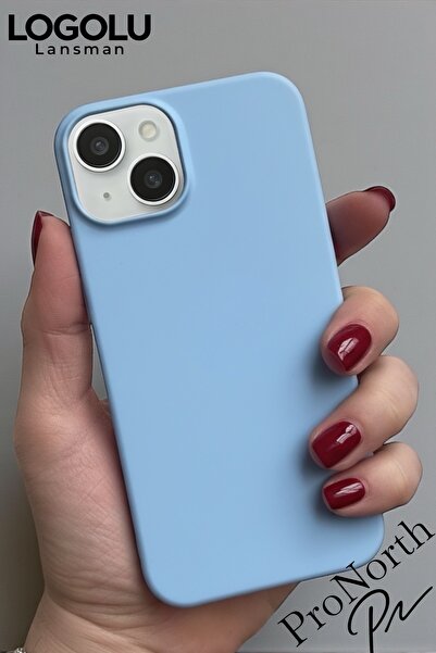 ProNorth Iphone 13-14 Uyumlu Kılıf Logolu Lansman Soft Yumuşak Içi Kadife Sil...