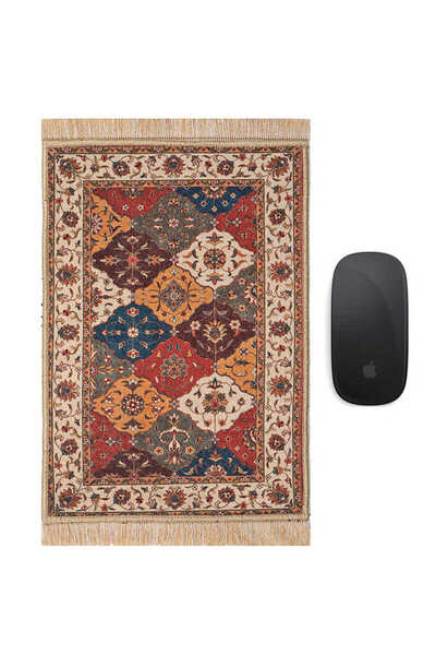 Bursa İpek Small Carpet Brown Decorative Mouse Pad