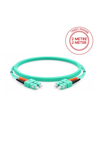 ALFAFONET Sc/Pc-Sc/Pc Multimode Om3 Duplex 2 Meters Fiber Patch Cord
