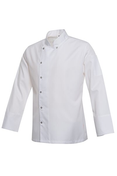İŞMONT White Chef Cook Jacket with Sleeve Pockets