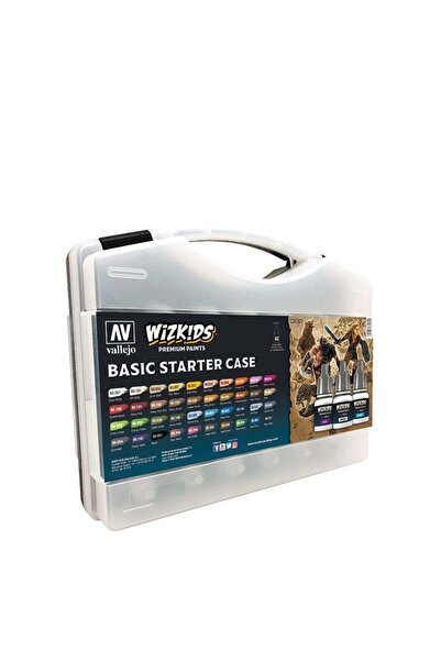 Vallejo 80260 40x8 ml. Wizkits Başlangıç Model Boyası Seti, Boya Fırçalı ve Ö...