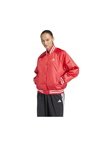 adidas JZ6921-K W Stadium Ins J سترة نسائية باللون الأحمر