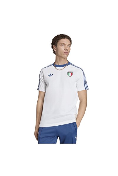adidas KC6611-E (إيطاليا) تي شيرت رجالي من Italy Fıgc Og باللون الأبيض