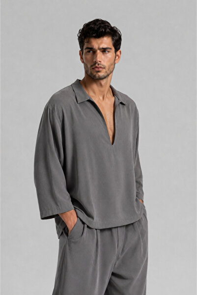 La Bruyere LİYOSEL OVERSIZED ERKEK GÖMLEK