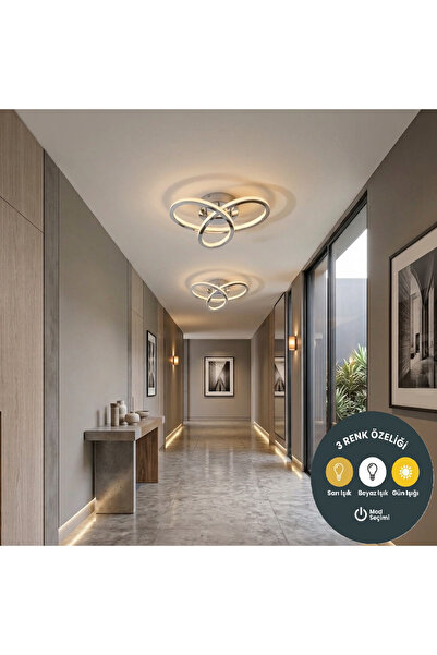 3 Colors Snow Flower Chrome Plafonyer Chandelier Living Room Kitchen Children's Room And Entrance Lighting