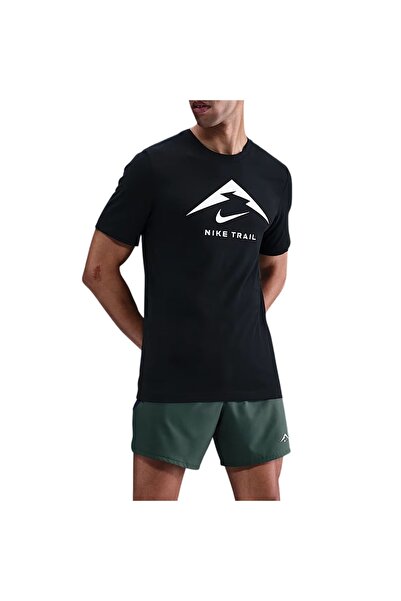 Nike Tricou de alergare pentru bărbați Dri-Fit Trail FW 2025-Negru/Alb-XL
