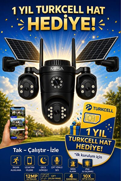 Ventus MPIA KOTO 12MP 3 Lens 4G Çift Solar Panel HiEasy AOV (Sürekli Kayıt) G...