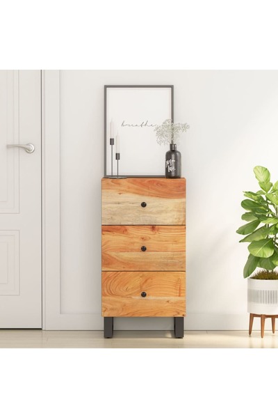 Concept Servantă cu 3 sertare, 40x33,5x75 cm, lemn masiv de acacia