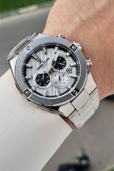 Daniel Klein Gray Color 46.5 mm Men's Wristwatch Same as Pictured