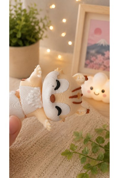 senayartstudio Cute Figure Keychain Set - 3D Printing Kawaii Toy Keychain