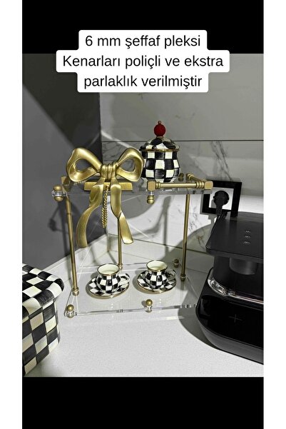 innossa pleksi dekorasyon Матов златист двуетажен органайзер