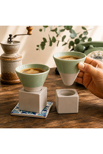 Epic Concept art deco & more Set de 2 căni, Concept Epic, Ceramică, Verde men...