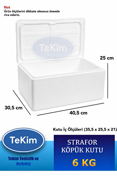 tekim temizlik ve ambalaj Strafor Köpük Kutu Beyaz 6 kg
