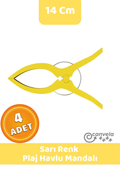 CANVELA 4 Adet XXL Büyük Boy Şezlong Plaj Havlu Mandalı Halı Asma Battaniye v...