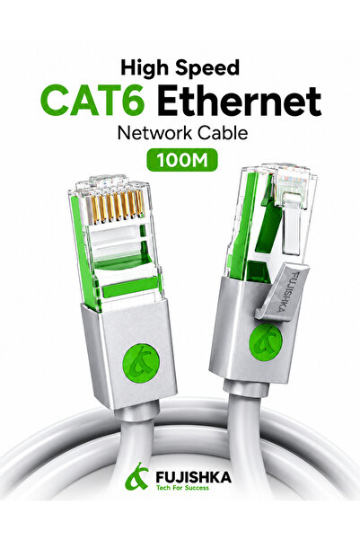 FUJISHKA High Speed CAT6 Ethernet Cable 100M - RJ45 LAN Cable for Router, Mod...