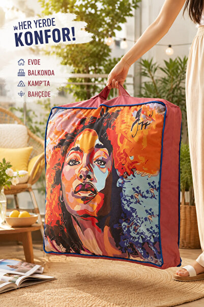 Nari Collections Çok Amaçlı Yer Minderi Balkon Piknik Spor ve Dekoratif Kulla...