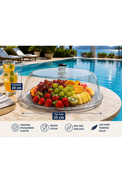 GastroPlast Gf-14 Fanus Ve Gft-14 Tesi 2li Set ( Tepsi 35 Cm Daire , Fanus Yu...