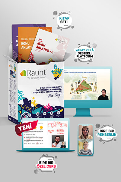 Raunt 9. Sınıf Dijital + 10. Sınıf (13 KİTAP,CEP/WEB) Yapay Zekalı, Çalışma P...