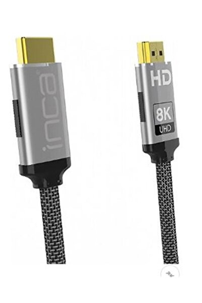 Inca IHM-15T 1.5mt 2.0 Altın Uç Örgülü Kablo Hdmı To Hdmı Kablo 8K 2.1V ( 768...