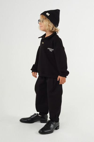 Mioma Kids Pleat Detailed Trousers Black