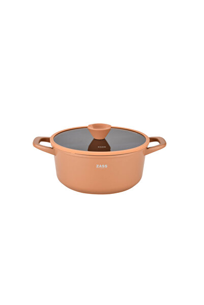 Zass VASE DIN ALUMINIU TURNAT CU ÎNVELIȘ CERAMIC ȘI CAPAC DE STICLĂ – 28 CM -...
