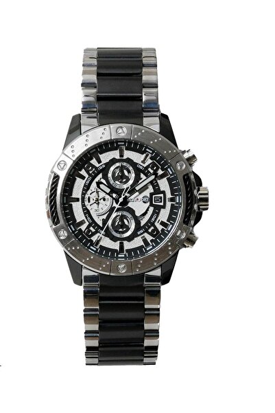 Maxfort -MX115BLK - Unique Design Japan Movement Stainless Steel Mineral Glas...