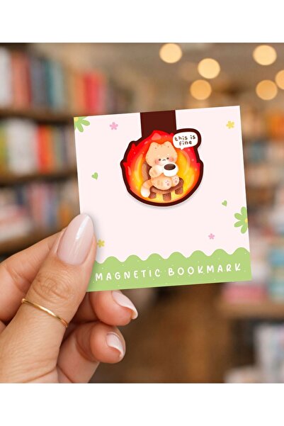 Flurina Studio Mıknatıslı Kitap Ayracı No:46 - This is Fine