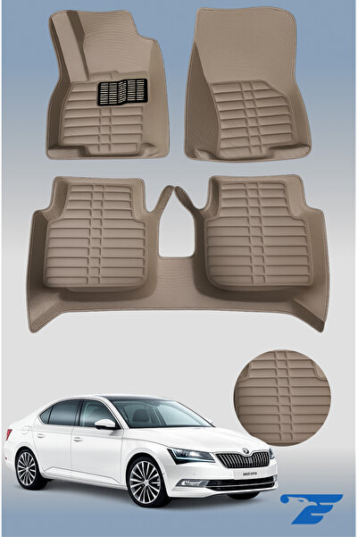erzicar Skoda Superb (2015) - Yeni Nesil 5D Tam Havuzlu Diamond Siyah Eva Paspas