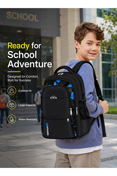 Pomefar Lightweight Kids Backpack for Boys & Girls, Elementary & Middle Schoo...