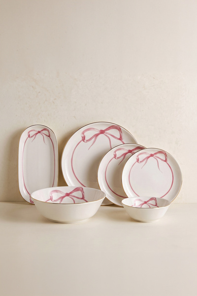 Perotti BOW Yaldızlı 27 Parça 6 Kişilik Stoneware Yemek Takımı