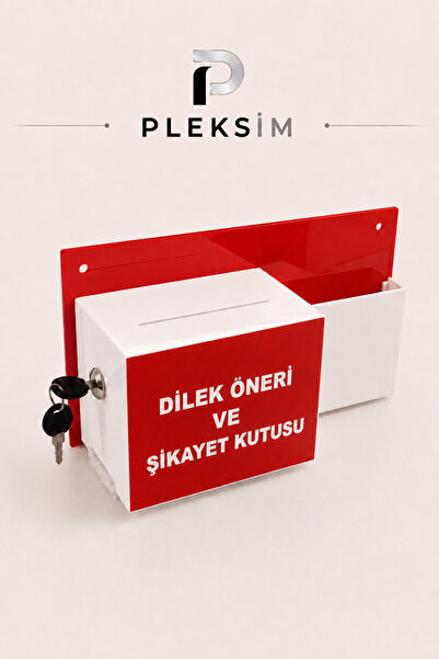ulusoypleksi Kilitli Dilek ve Öneri Kutusu Pleksi Duvar Tipi Şikayet ve Talep...