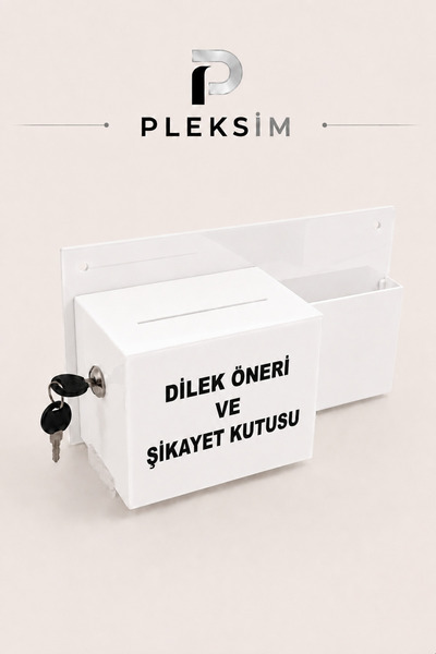 ulusoypleksi Kilitli Dilek ve Öneri Kutusu Pleksi Duvar Tipi Şikayet ve Talep...