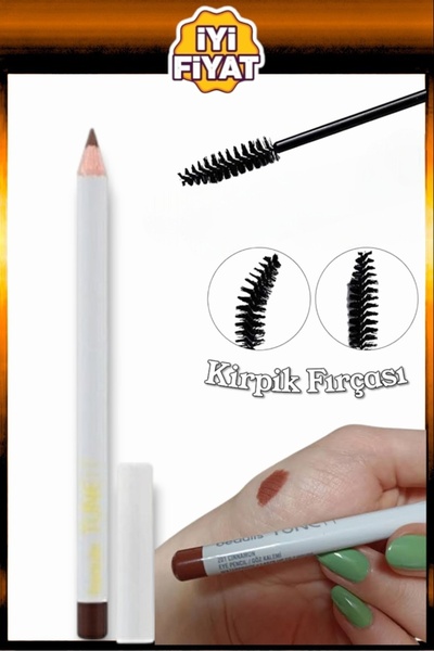 beaulis 201 Cinnamon Kahve Göz Kalemi + 2 Adet Mini Kirpik Kaş Fırçası
