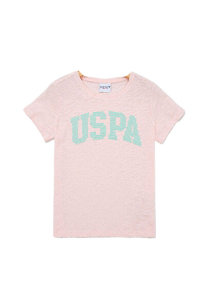 U.S. Polo Assn. تي شيرت بياقة دائرية للفتيات 50234830