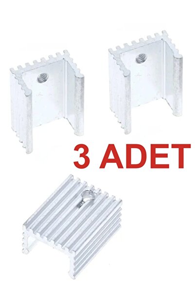 Rodevino 3 Adet Alüminyum Soğutucu TO220 MOSFET Transistör Regülatör İçin