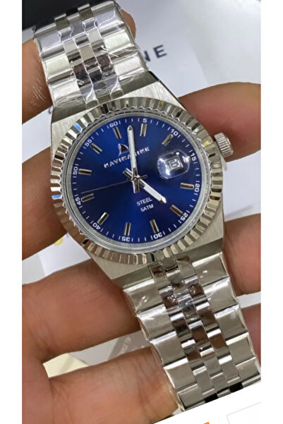 Navimarine Case+Strap Full Steel Calendar 5 Atm Water Resistance Unisex Wrist...