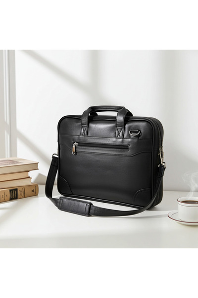Rambler Leather Laptop Bag Black Genuine Leather
