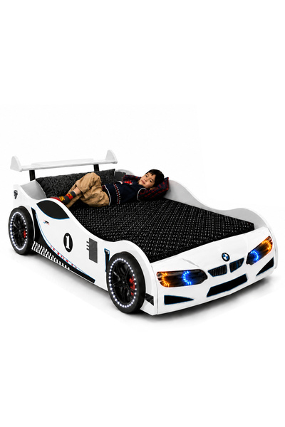 inegoldeneve GT2 - BMW - Arabalı Yatak  - Tekerlekleri Ledli.