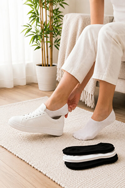 ESER Kadın Bambu Sneaker Çorap 6’lı Paket – Dikişsiz Burun, Nefes Alabilen Yu...