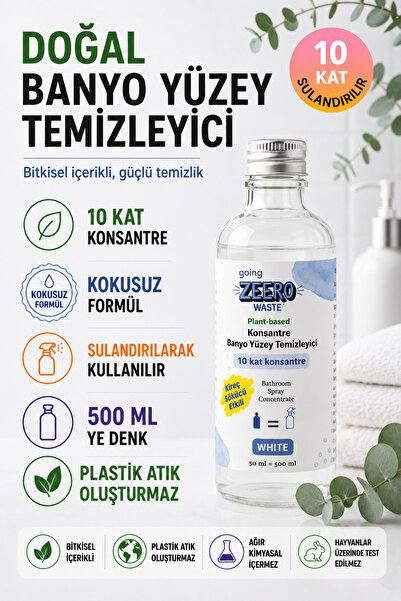 Going Zeero Banyo Temizleme Spreyi - Süper Konsantre - Hassas Formül (Kokusuz)