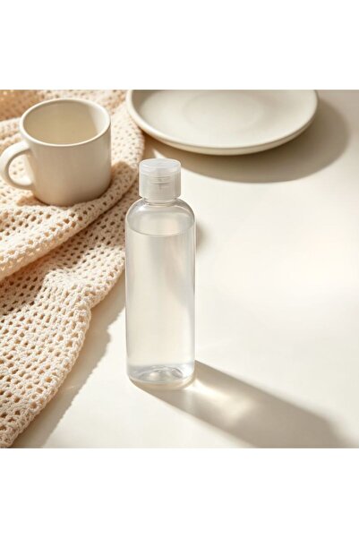 idei Recipient transparent 50ml cu capac flip-top alb, sticlă reutilizabilă p...