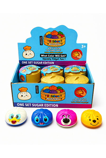 PONİKİDO Çin Mantısı Squishy Sürpriz Renkli Sıkma Oyuncağı Fidget Stres Oyuncağı