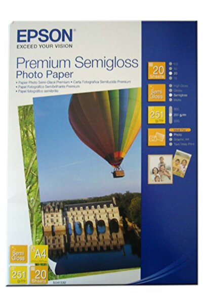 EPSON A4 251Gram 20'li Premium Semigloss Fotoğraf Kağıdı S041332
