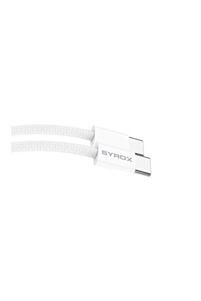 Syrox C146 60W Örgü Hasırlı  Type-C Type-C Şarj Data Kablosu