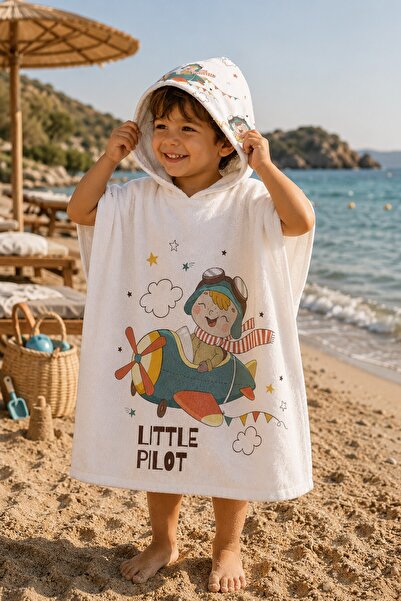 Evdek Πετσέτα παραλίας Little Pilot Kids Poncho